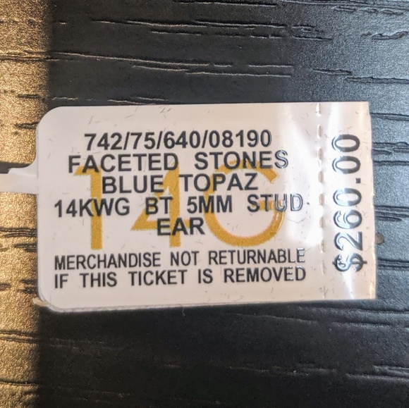 Blue Topaz Studs - Worn Once - Picture 3 of 4